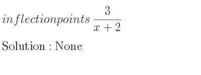 The inflection points of 3/(x+2) are None